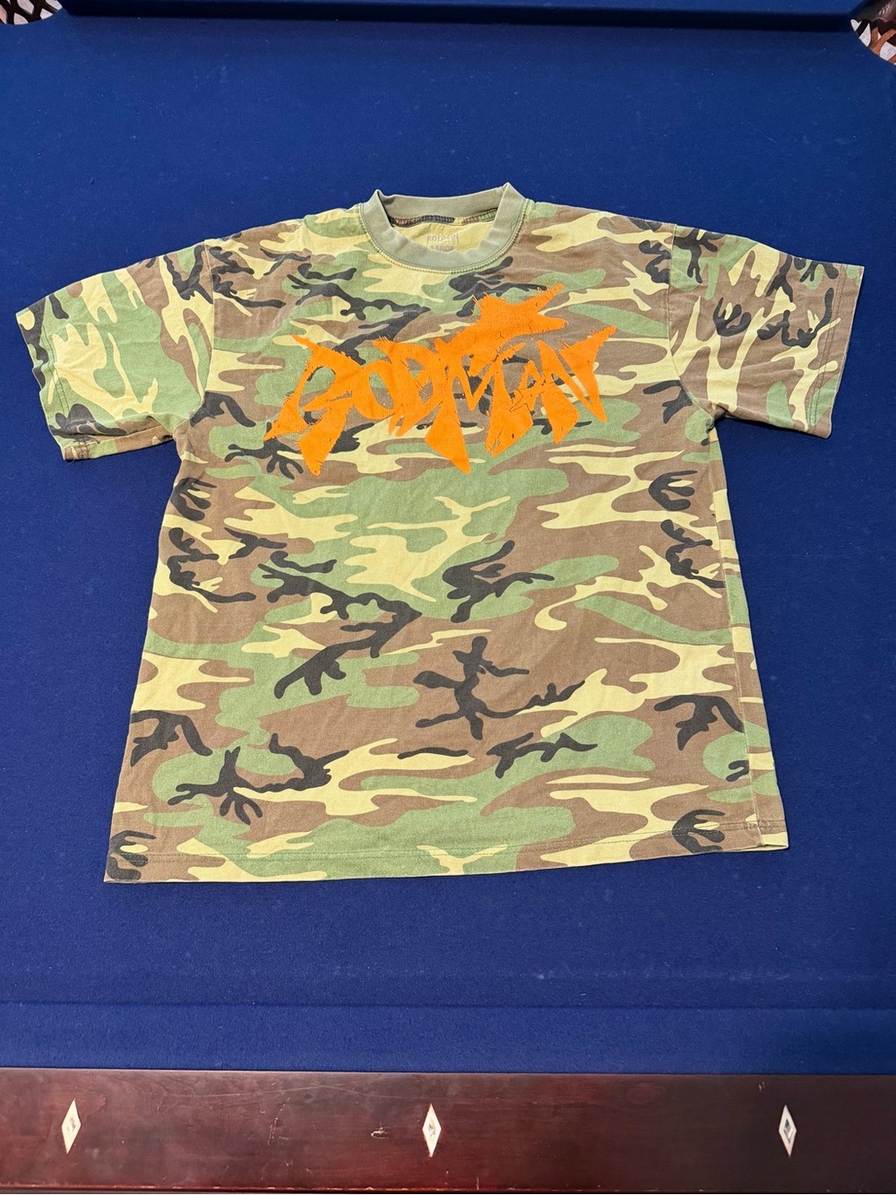 PacSun Camo Tee with Orange Graphic